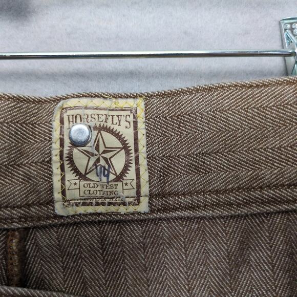 Vtg Horsefly's Old West Clothing TX Mens 42x30 Brown Tweed Bootcut Trouser Pants - Picture 3 of 10